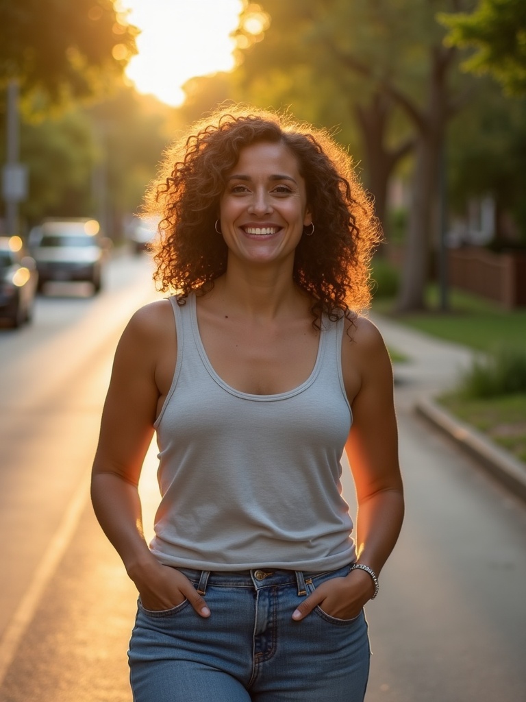 A woman walking outdoors, the kind of patient whose GLP-1 coverage was denied or dropped.