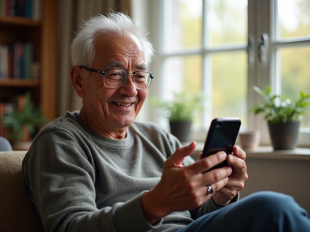 An older man at home, reassured after a Medicare coverage decision gets a second look.